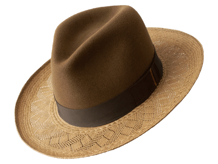 Dualist Hat Strider with Center Dent Crown and Elevated Brim - Angle View | Superior Hats