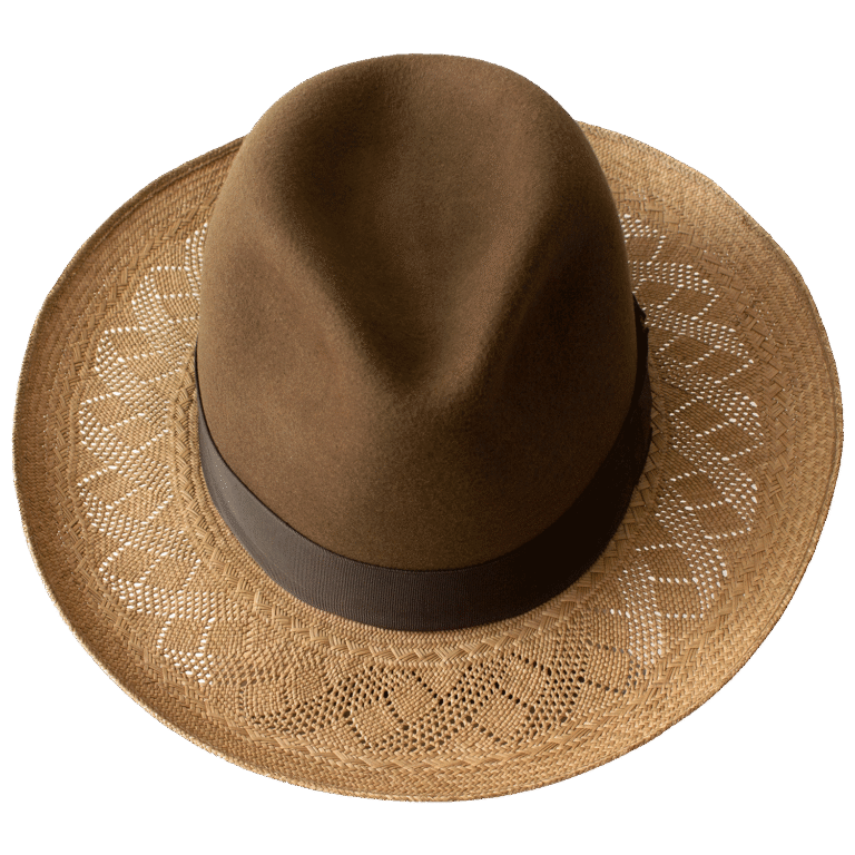 Dualist Hat Strider with Felt Crown and Toquilla Straw Brim - Front View | Superior Hats