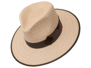 Terra Panama Hat with Concentric Weave and Bound Edge - Angle View | Superior Hats
