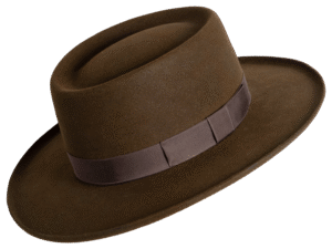 Handcrafted Gambler Hat with Artisan Detailing - angle View | Superior Hats