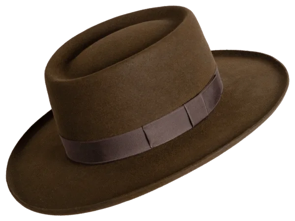 Handcrafted Gambler Hat with Artisan Detailing - angle View | Superior Hats