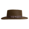 The-Gambler_Classic-Western-Hat-with-Telescope-Crown_View-Side Classic Gambler Hat with Curled Brim - Side Profile | Superior Hats