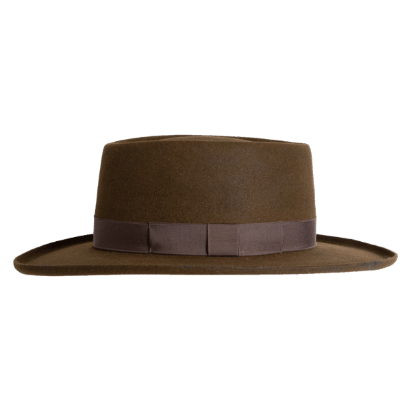 Classic Gambler Hat with Curled Brim - Side Profile | Superior Hats