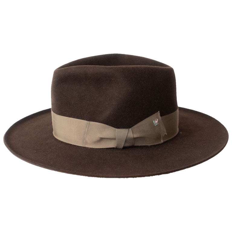 The Settler Premium Felt Hat with Generous Brim - Side Profile | Superior Hats