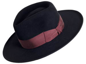 Vincent Premium Felt Hat with Extended Brim - Angle View | Superior Hats
