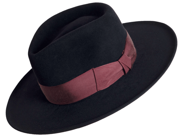 Vincent Premium Felt Hat with Extended Brim - Angle View | Superior Hats
