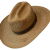 Cattleman-Panama-Hat-Western_Angle Panama Hat Cattleman in Havana Tone with Semi-open Weave - Angled View | Superior Hats