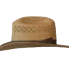 Cattleman-Panama-Hat-Western_Side Panama Hat Cattleman in Havana Tone with Wide Brim - Side View | Superior Hats
